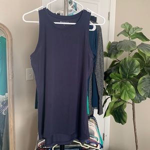 Athleta navy high-neck tank